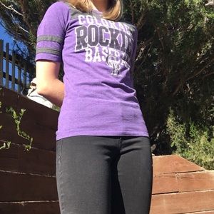 Colorado Rockies Purple and Black T-Shirt